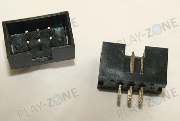 2x3 Pin Shrouded Header DIN 41651 RM 2.54mm