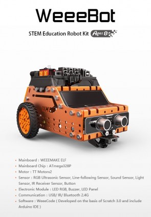 Weeemake WeeeBot 3-in-1 STEM Robot Kit