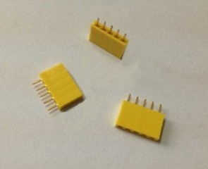 Female Pin Header 5Pin, 2.54mm - Yellow