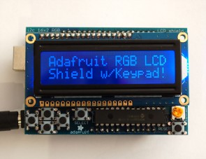 Adafruit RGB LCD I2C Shield Kit 16x2 Chars Display - Negative