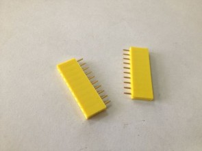 Female Pin Header 10Pin, 2.54mm - Yellow